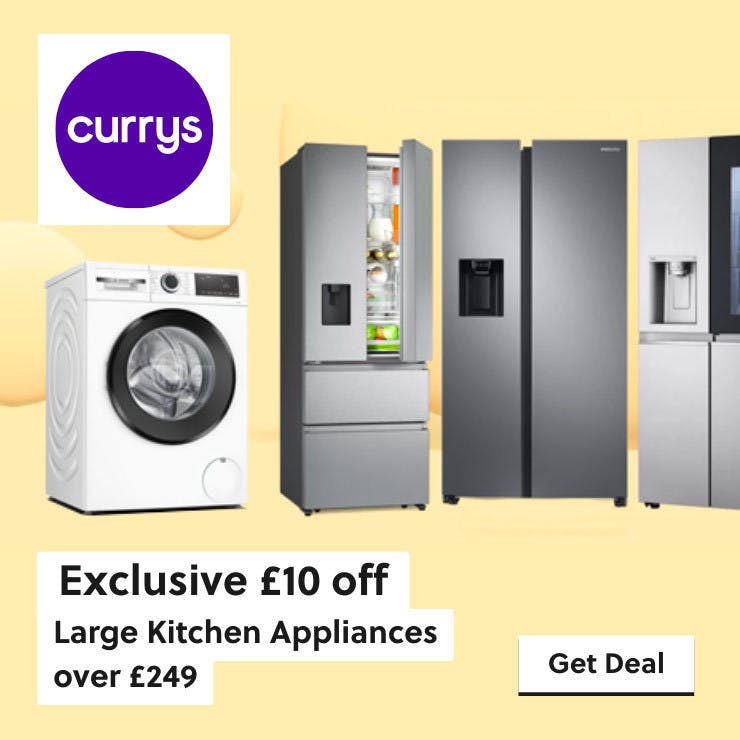 Currys - exclusive £10 off Large Kitchen Appliances over £249