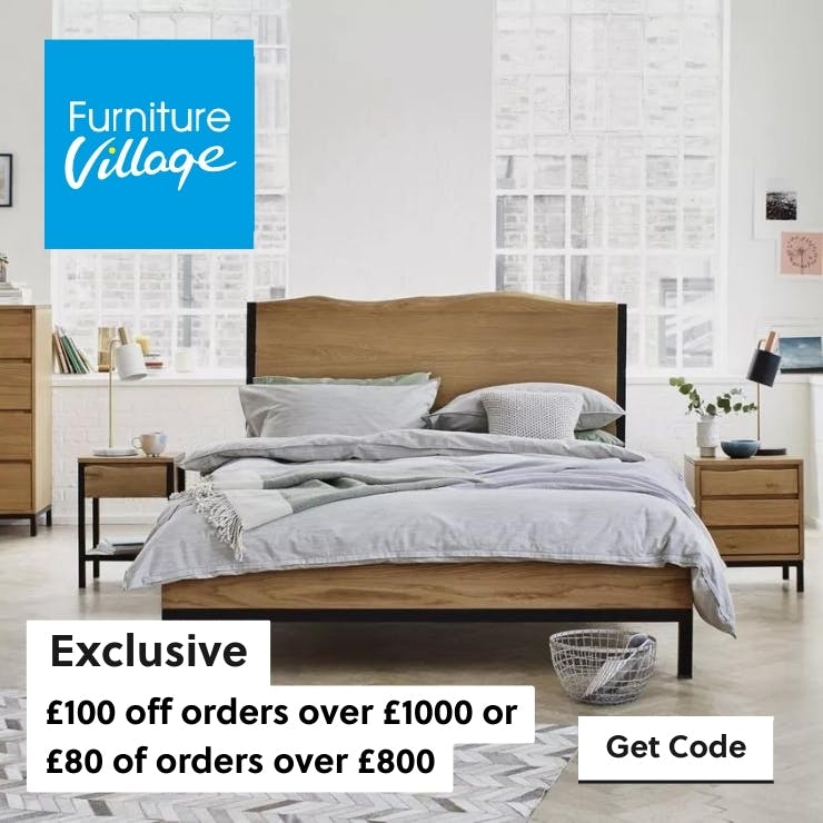 Furniture Village - £100 off £1000 or £80 off £800