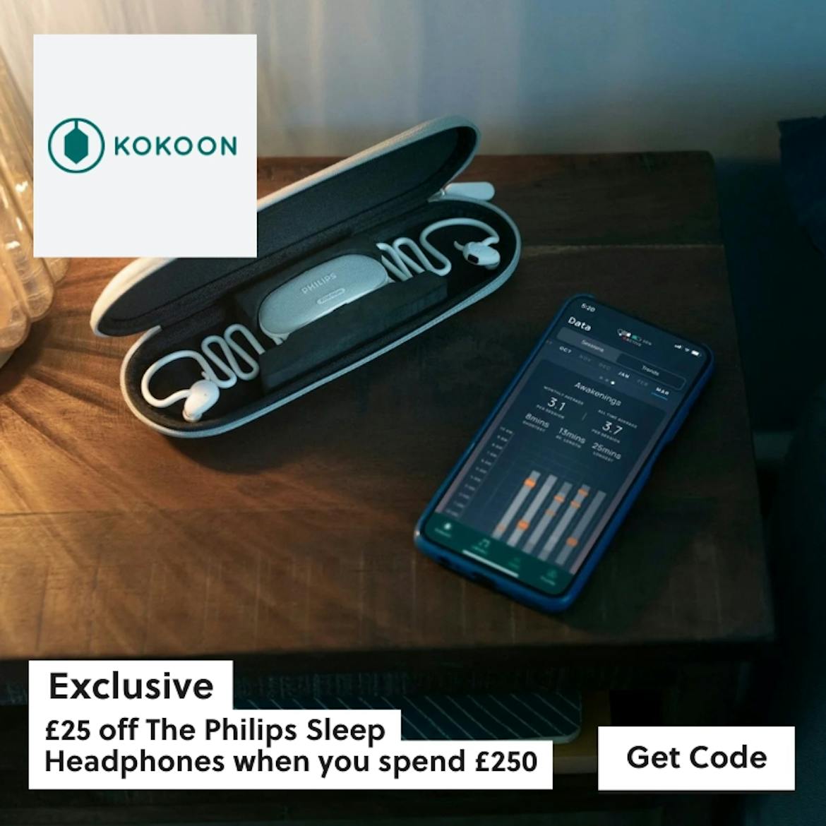 Exclusive £25 off sleep headphones when you spend £250