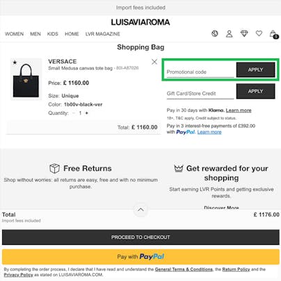 Where do I use my Luisaviaroma Discount Code?