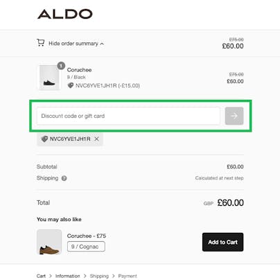 Aldo Discount Code: How to use guide