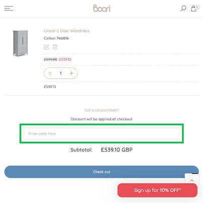 How do I use a Boori discount code?