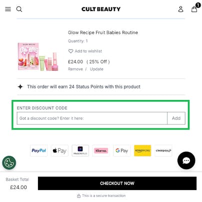 Where do I use my Cult Beauty Discount Code?