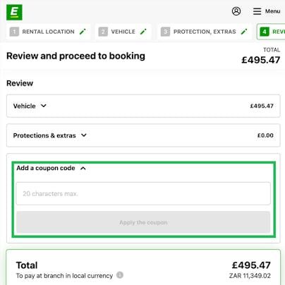 Europcar Discount Code: How to use guide
