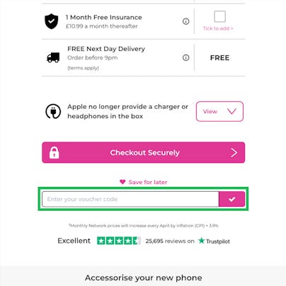 Where to enter your FoneHouse Discount Code