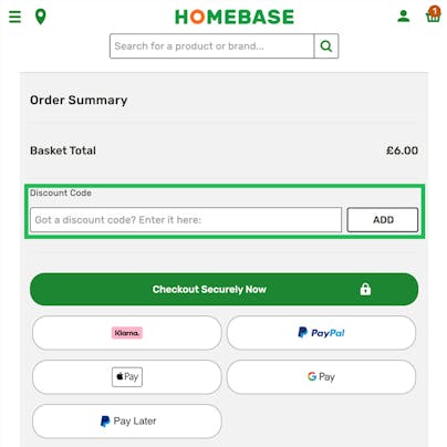 Where to enter your Homebase Discount Code