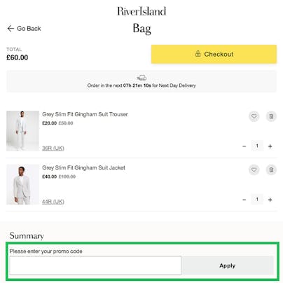 Where do I use my River Island Discount Code?