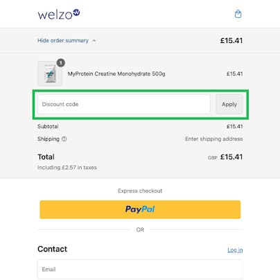 Where do I use my Welzo Discount Code?