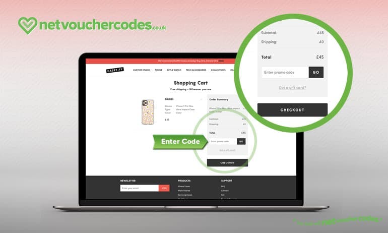 Where to enter your Coopers of Casetify code