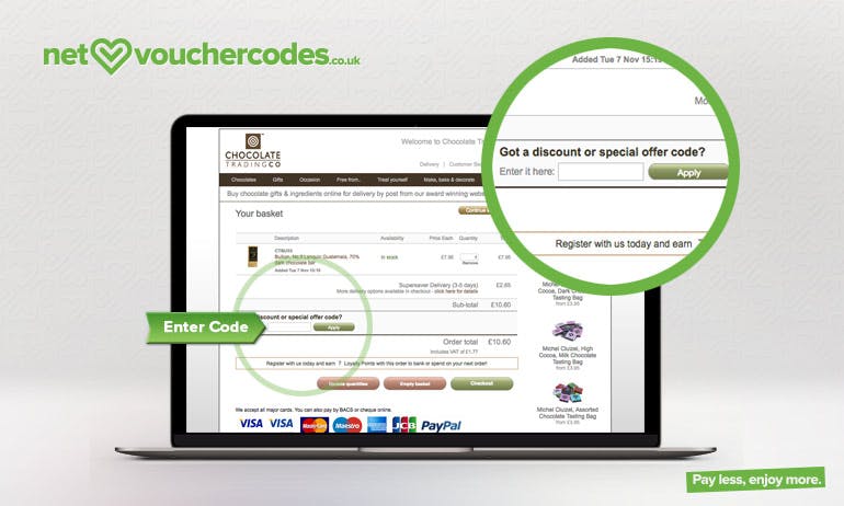 chocolate trading company where to enter code