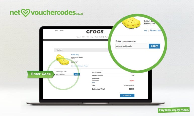 crocs where to enter code