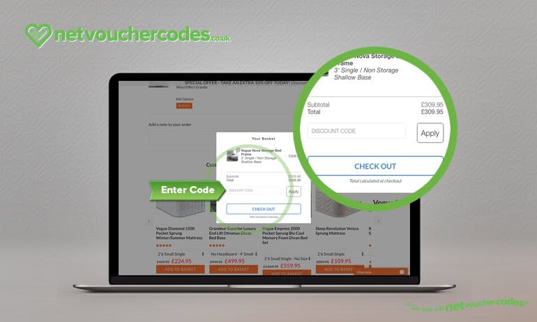 using discount codes with Divan Base Direct
