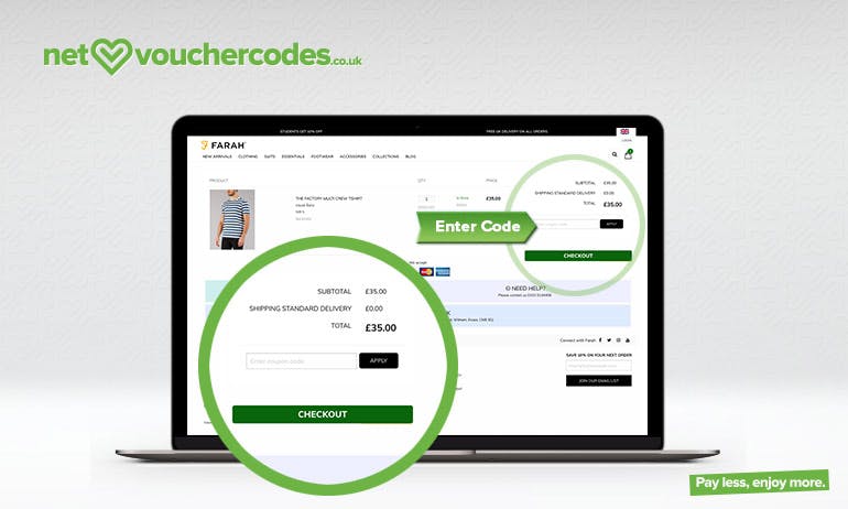 farah where to enter code