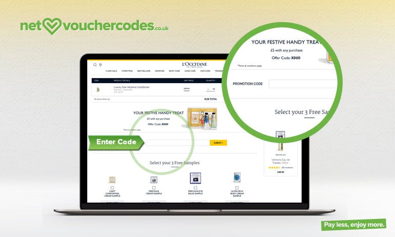 loccitane where to enter code