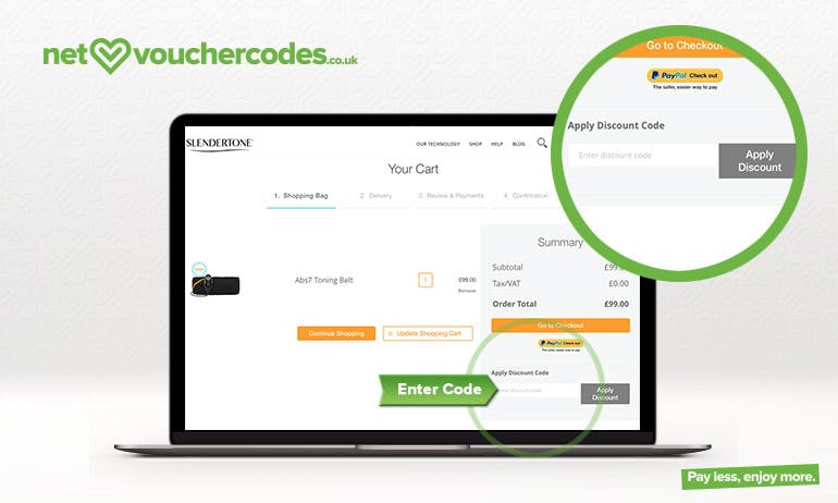 slendertone where to enter code