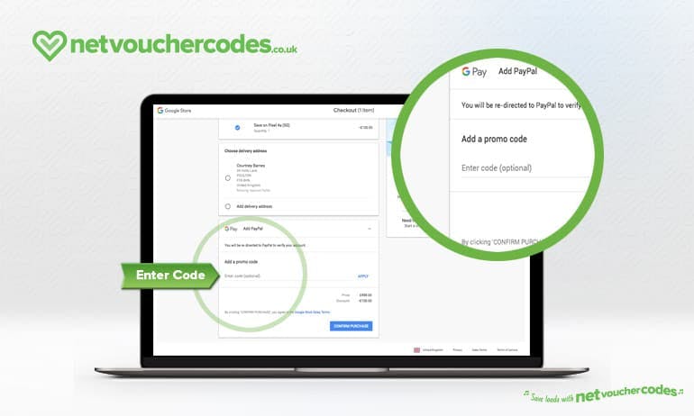 Where to enter your Google Store discount code