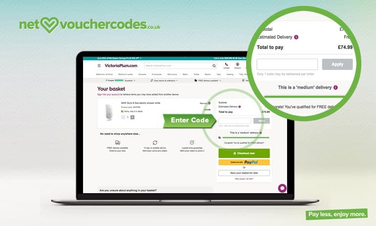 Where to enter your Victoria Plum Discount Code