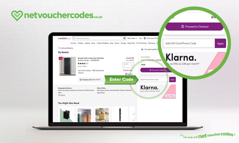 wayfair where to enter code