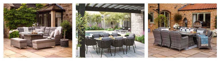 Create a cosy living space outdoors at Rattan Direct
