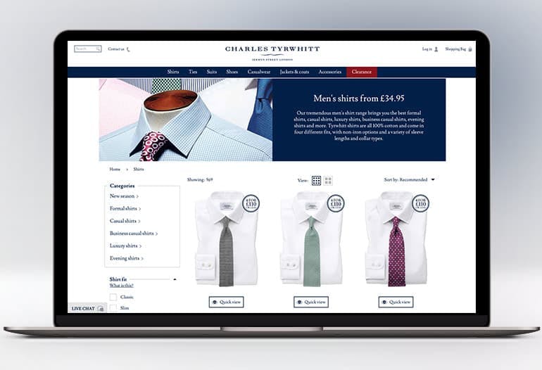 Charles Tyrwhitt shirts