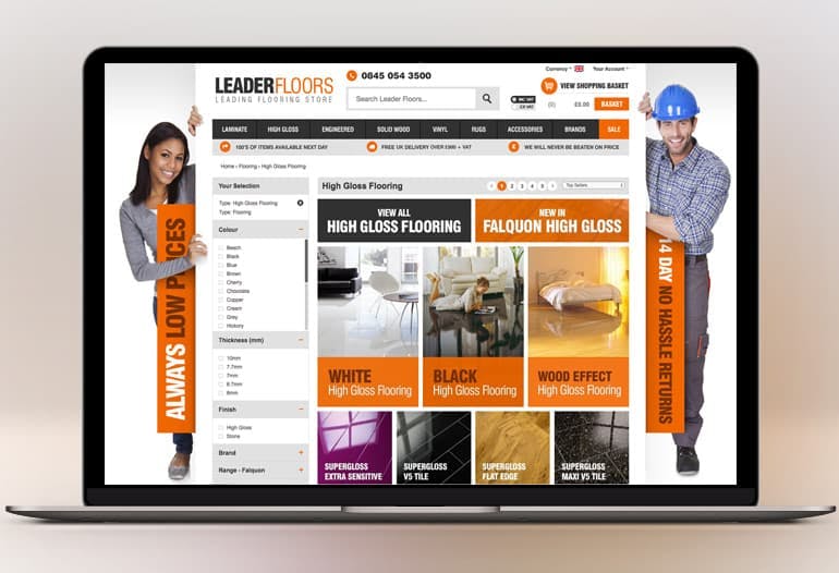 Leader Floors high gloss flooring