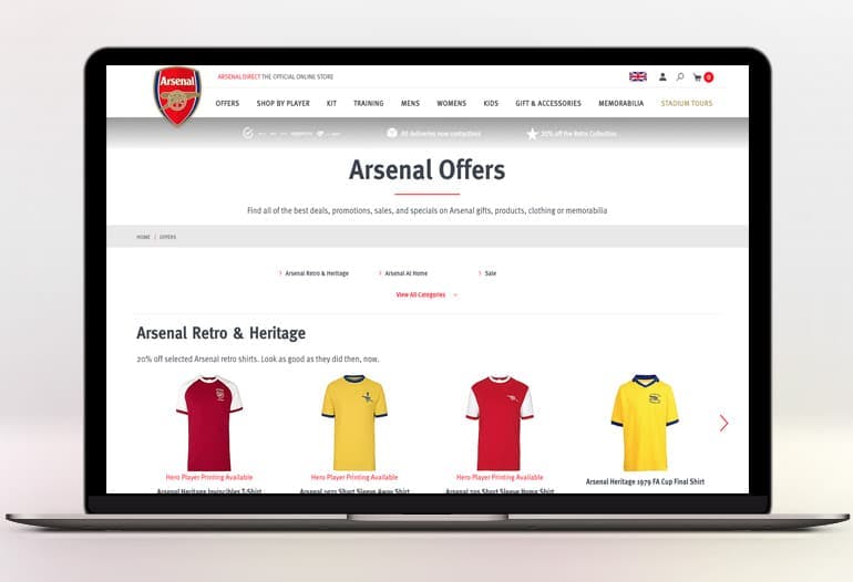 All the latest Arsenal merchandise from official adidas Arsenal kit for men, women and kids to Arsenal branded clothing and accessories.
