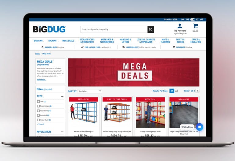 Visit BiGDUG, the nations favourite shelving supplier. Specialists in racking, heavy duty, industrial and garage shelves at unbeatable prices.