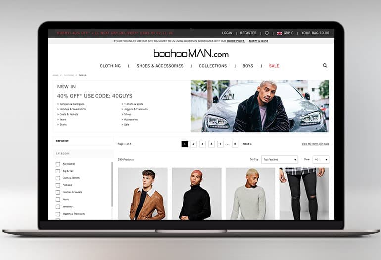 boohooman new in
