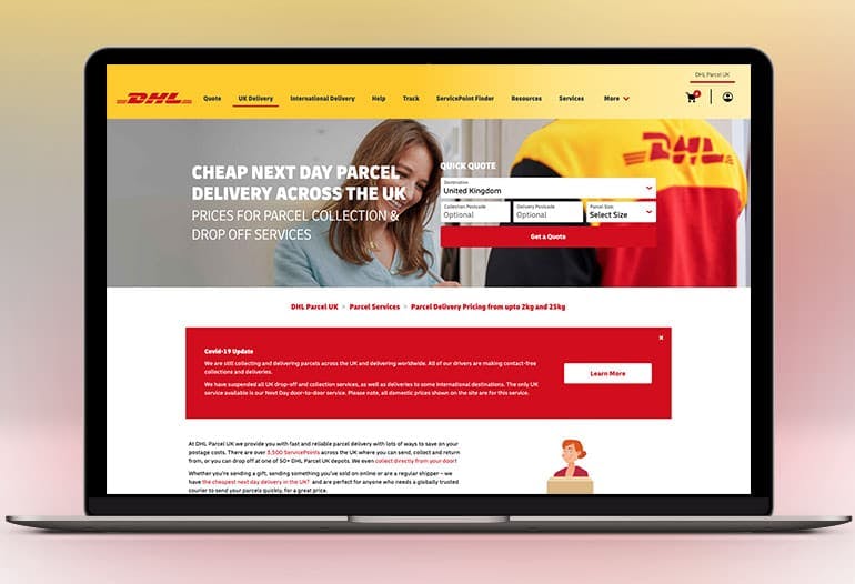 DHL UK PArcel Delivery