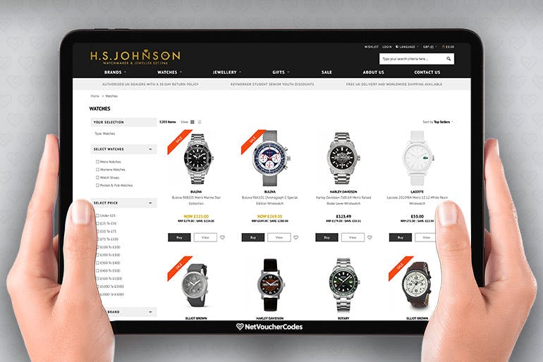 HS Johnson offers a vast collection of watches and jewellery from high end brands and designer labels.