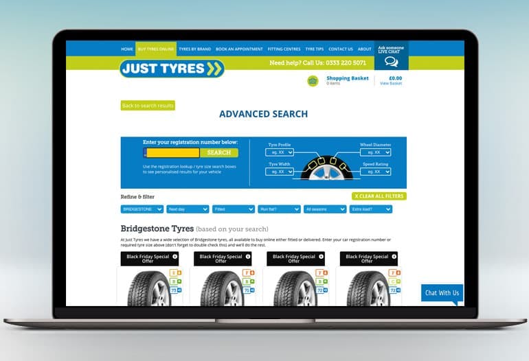 justtyres bridgestone tyres