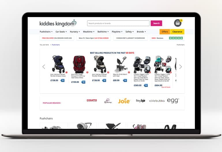 kiddies kingdom pushchairs