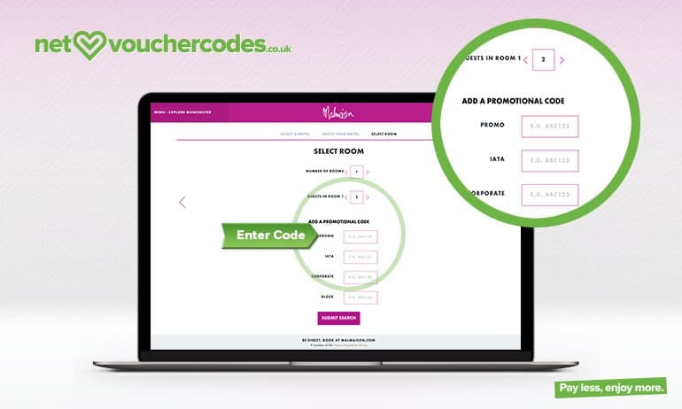 malmaison where to enter code