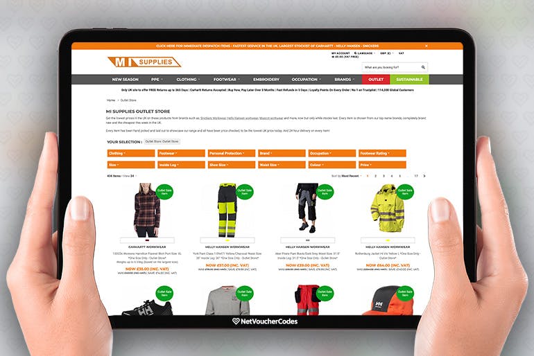 Workwear, safety clothing, protective clothing and PPE from MI Supplies.