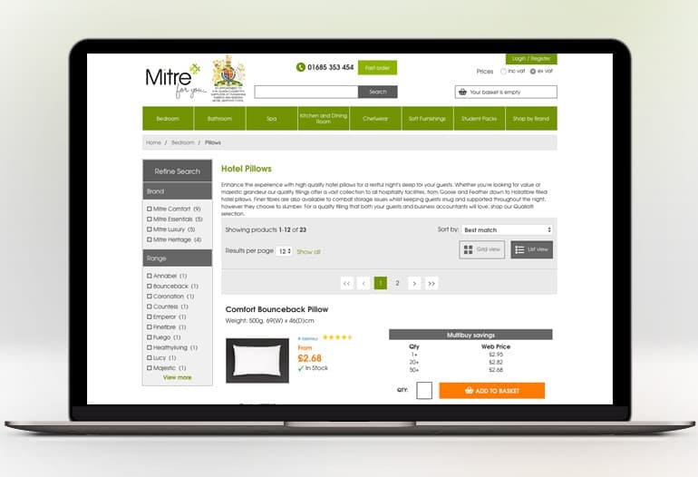 mitre for home pillows