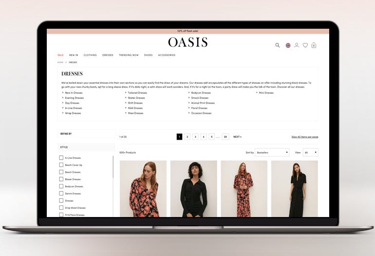 Oasis brings the latest high street fashion online from dresses to boots, jeans to accessories. Shop the latest styles in womens fashion today.