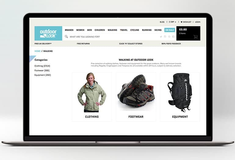 Retailer of Sports, Outdoor Clothing and footwear.