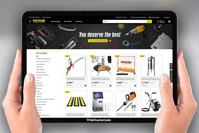 Vevor offer a full range of equipment & tools, kitchen supplies, home & garden service.