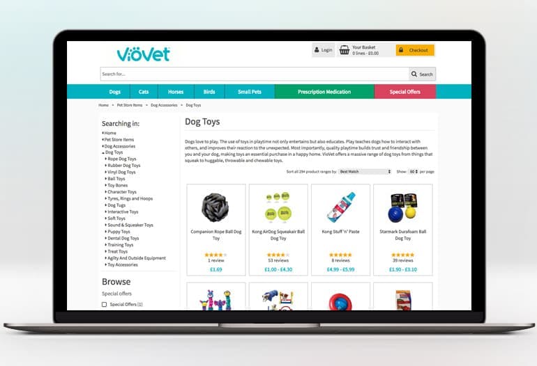 viovet dog toys