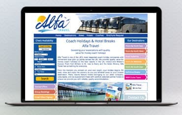 Alfa Travel homepage