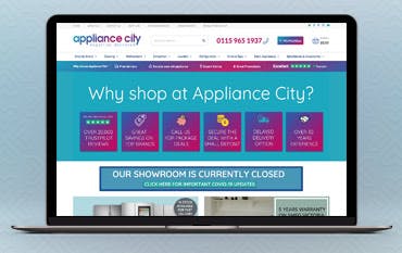 Appliance City homepage