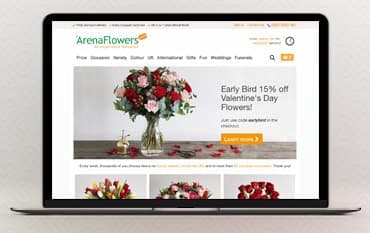 Arena Flowers homepage
