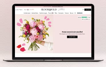 Bloom & Wild homepage