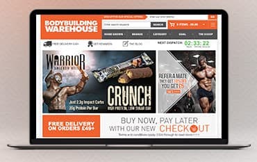 Bodybuilding Warehouse homepage