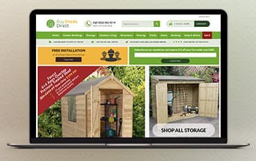 Buy Sheds Direct homepage