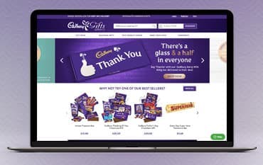 Cadbury Gifts Direct homepage