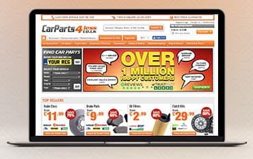 Car Parts 4 Less homepage