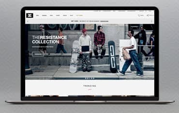 DC Shoes homepage