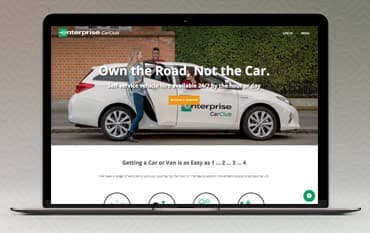 Enterprise Car Club homepage