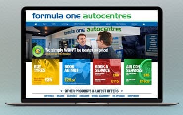 F1 Autocentres homepage